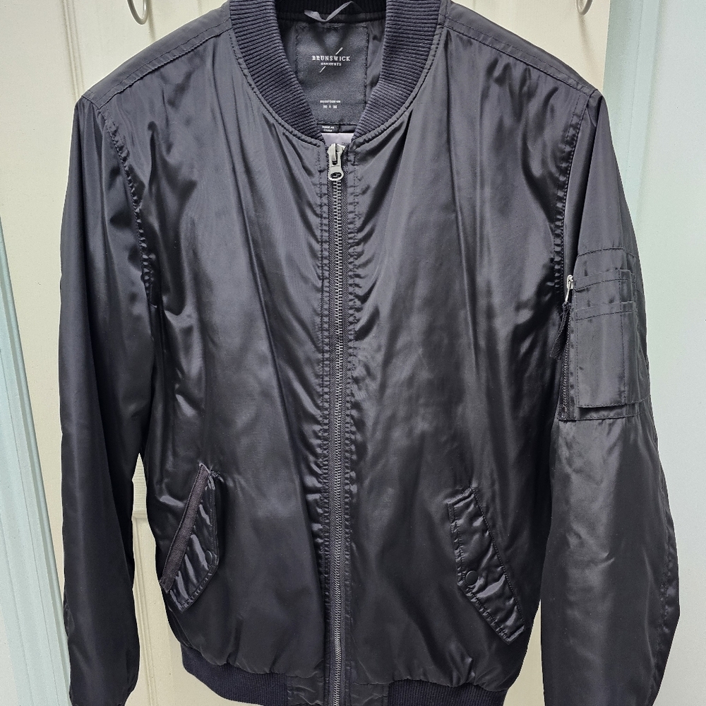 Brunswick Garments Men's Black Bomber Jacket